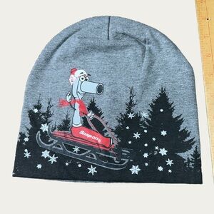 Snap-On Tools Wild Socket Sled Fitted Beanie -Gray - NWT - 100% cotton